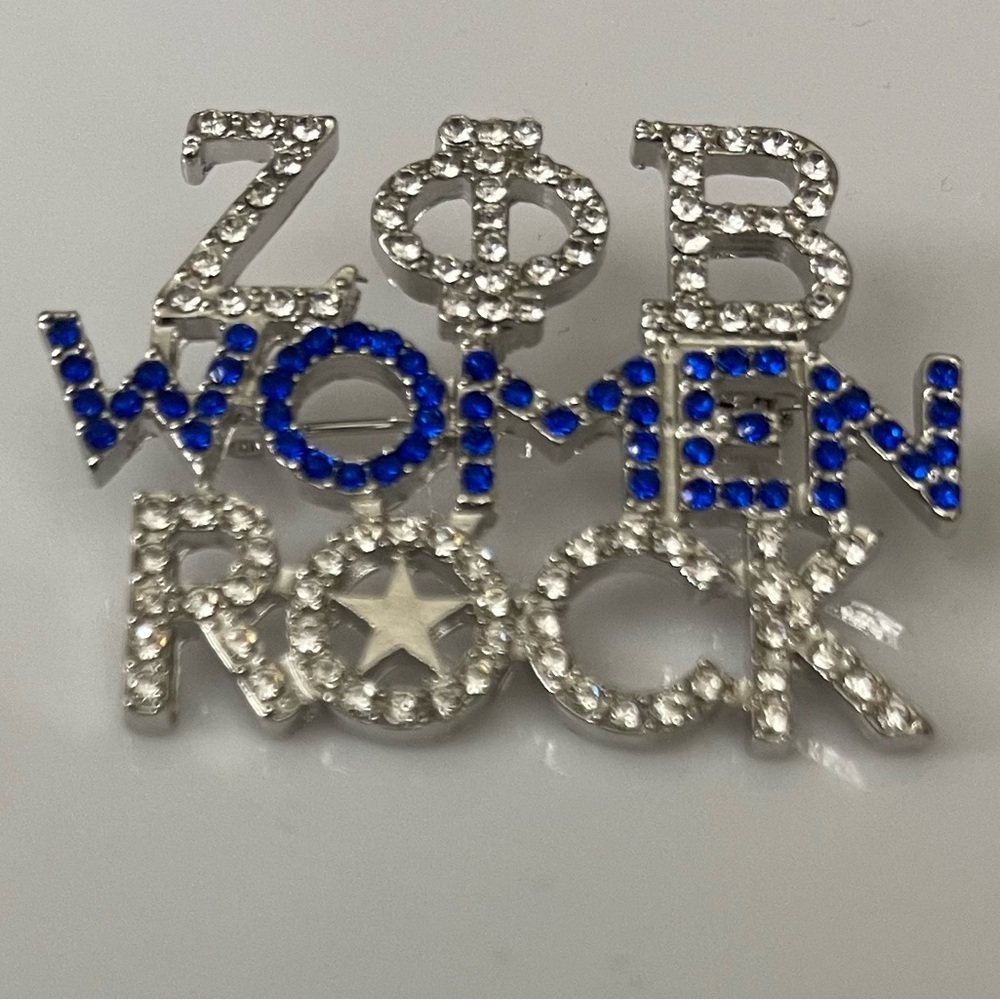 For Zeta Phi Beta “Ladies Rock” Brooch